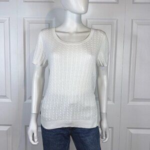 RALPH LAUREN women's short sleeve knit sweater large
